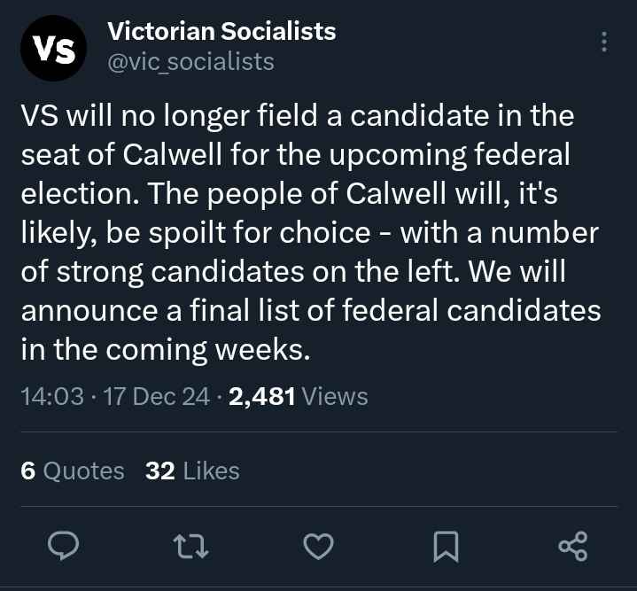 VS withdrawal from Calwell: A tactical retreat, or a symptom of bad&nbsp;strategy?